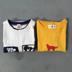 子供服 キッズ 130サイズ Tシャツ 2枚セット 左袖破れあり