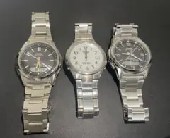 【3本セット】カシオ 電波ソーラー リニエージ ウェーブセプター 腕時計