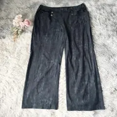 LOBJIE 15 ネイビー　ニュアンスカラー　パンツ　綺麗め 美脚 春夏 上品