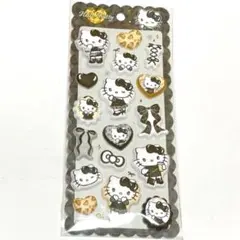 もちもちマシュマロシール ハローキティ 黒 ヒョウ柄