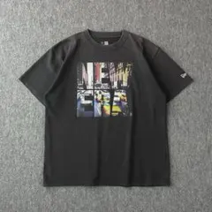 NEW ERA　デザインTシャツ　刺繍　ワンポイント　スクエアロゴ　フェード