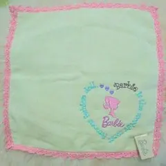 再値下げ新品未使用　バービータオルハンカチ　ピンク　レース　送料込　Barbie
