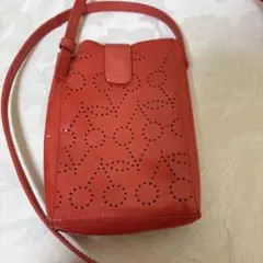 ボンポワン　パンチングレザー　チェリー　ポシェットのサムネイル
