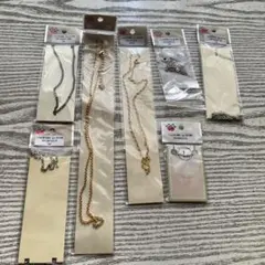 ⑨ネックレス　パーツ　メッキ　各種セット　ゴールド　シルバー　ブラック　8P