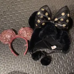 ミニーマウス カチューシャ ファンキャップ セット 美品