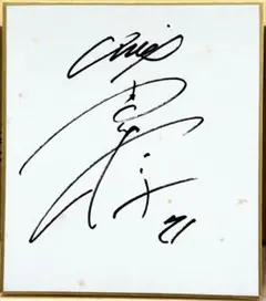 クルーズ 亀井善行 両面サイン 元読売ジャイアンツ 直筆サイン色紙