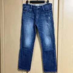 オペークドットクリップ　ストレートデニム