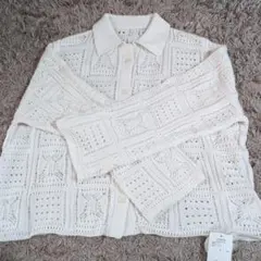 レプシィム　クロシェカーディガン　長袖