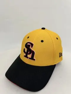 ソフトバンクホークスNew Era ベースボールキャップ 黒と黄色 NEW ERA】ソフトバンクホークス ベースボールキャップ ブラック