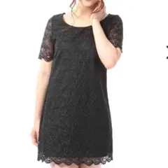 ROYALparty 新品オーガンジーレースワンピ 結婚式ブラック