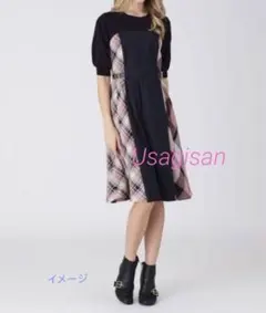 【未使用 サンプル品】ブルーレーベルクレストブリッジ エアリーツイルワンピース