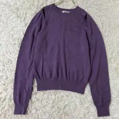 SNIDEL パフスリーブニット パープル F