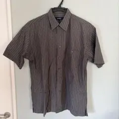 RODDLE 半袖シャツ L グレー ストライプ