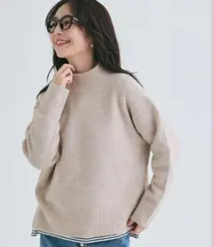 coca ヤク風ハイネックニットトップス