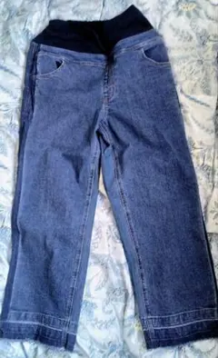 フェリシモ　パンツ　ウエスト調節付　デニムストレッチ　LL