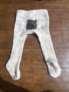 GAP くまタイツ アイボリー 0-12ヶ月