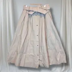 ZARA BASIC ザラベーシック 前開きロングスカート M ウエストゴム