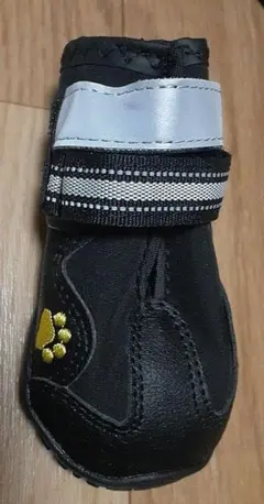 《SENMUUP》 ドッグシューズ (サイズ4# )ブラック 4足セット