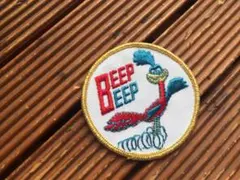 キラキラ【70's Beep Beep ロードランナー ワッペン】ホットロッド