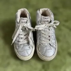 ZARA シルバー ハイカットスニーカー ブラックサンダル
