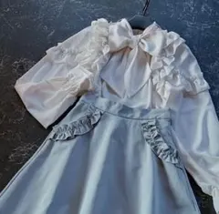 axes femme♡セットアップコーデ♡フリル♡ボウタイ♡リボン