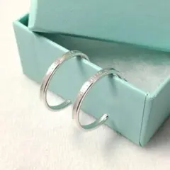 Tiffany＆Co. 1837 ナロースリム フープピアス シルバー925