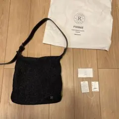 russet(ラシット) ナイロンカゴショルダーバッグ　ブラック