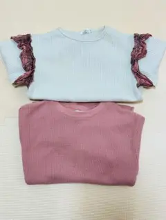 【セット】futafuta⭐︎pairmanonワッフルTシャツ　110㎝