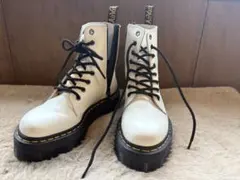 Dr.Martens 厚底ブーツ ホワイト 8ホール 白 UK5 レースアップ