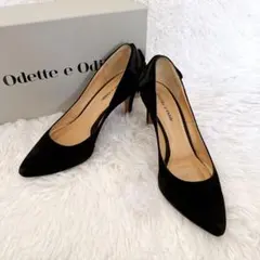 オデットエオディール ポインテッドトゥース パンプスバックリボン 23