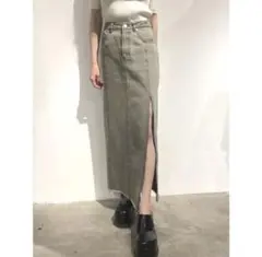 emoda フリーリースリットデニムマキシスカートのサムネイル