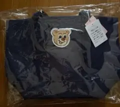 ネイビー ワッペントートバッグ フェイラー L ラブラリー オールドテディ