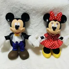 ディズニー　ミッキー　ミニー　ソフビ　フィギュア　人形　セット　美品　大きい