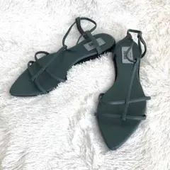 ルタロン　WストラップサンダルTストラップ　東原妙子　グリーン　M