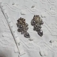 Folli Follieフォリフォリ★ゴールド&シルバー925ピアス★葡萄