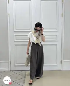 yonfa ボクシードレープT ホワイトのサムネイル