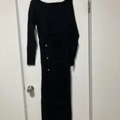 グレイル　黒 ニット ロングワンピース