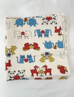 約110x110cm オックス レトロ動物 KOKKA 生地