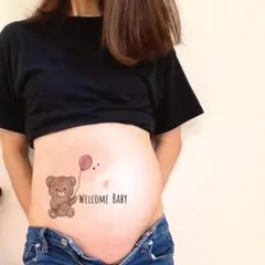 マタニティフォト シール 妊婦 マタニティ 写真 ベリーペイント