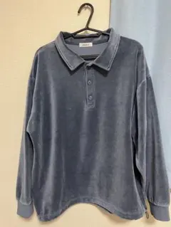 ONCILY カットベロアポロシャツ