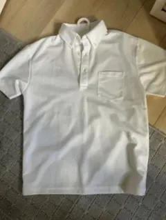 ホワイト ボタンダウン ポロシャツ 半袖　size聞いてください