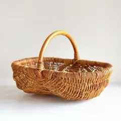 フランスアンティークパニエ 平パニエ フラワーバスケット - メルカリ