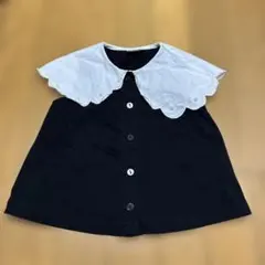 【petit main 】スカラップカラーブラウス　80㎝
