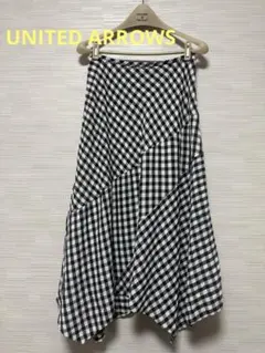 UNITED ARROWS チェック柄フレアスカート　36