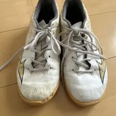 Mizuno フットサルシューズ ホワイト/ゴールド 子供用のサムネイル