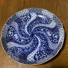 有田焼 玄昌窯 染付 松竹梅山水文 大皿31.5cm 1枚 和食器 飾り皿
