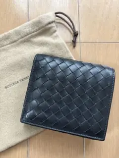 【最終価格】BOTTEGA VENETA 三つ折り財布　ブラック