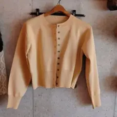 N. Natural Beauty Basicクルーネックカーディガン　イエロー