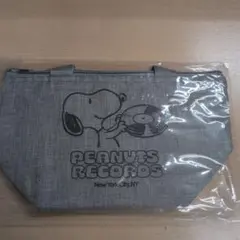 スヌーピー シャンブレー風 クーラーバッグ PEANUTS RECORDS