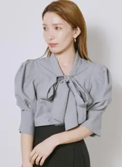 スナイデル ボウタイブラウス チェック SWFB224161